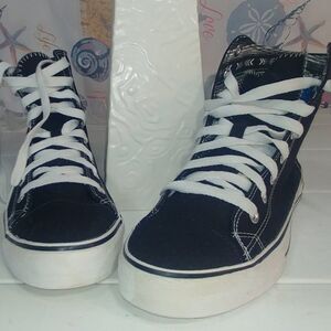 George men's canvas high top lace-up sneakers  Sz 7